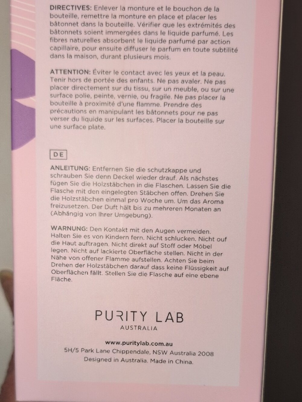 Purity Lab Reed Diffuser Amethyst Infused - New In Box - Picture 8 of 9
